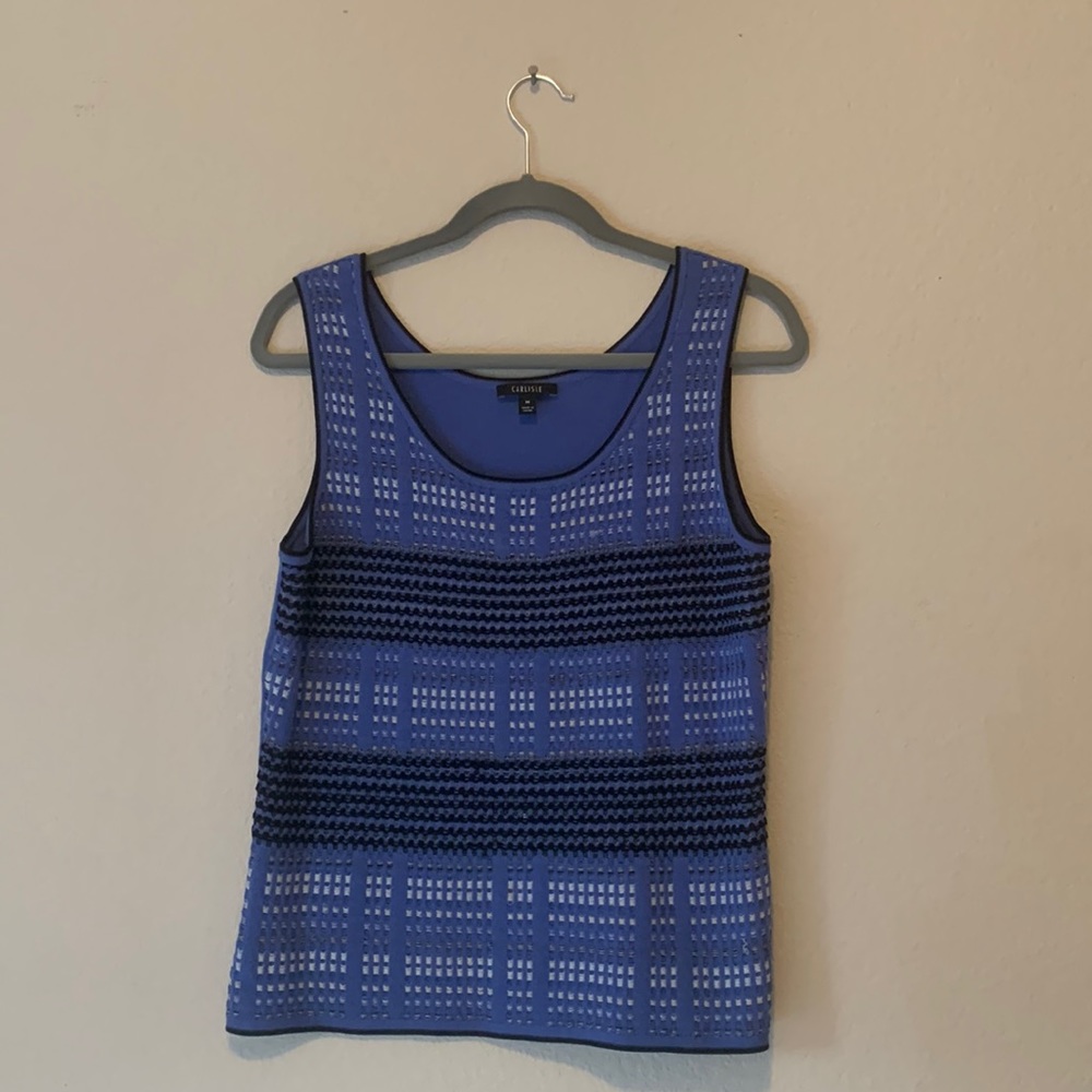 Carlisle Sleeveless Blouse Shirt Top and cardigan sweater